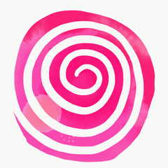 mandala painted with watercolor.
