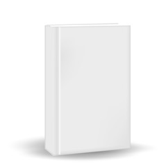 Book in a realistic, 3D style. Mock-up for your design. Isolated on white background. Vector illustration