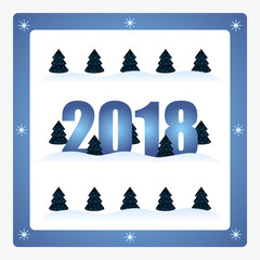 Vector 2018 Happy New Year background