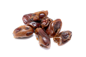 dried dates isolated on white
