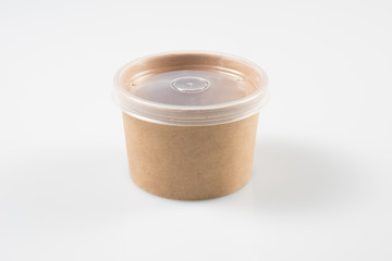 Take-out coffee in thermo cup. Isolated on a white.With clipping path