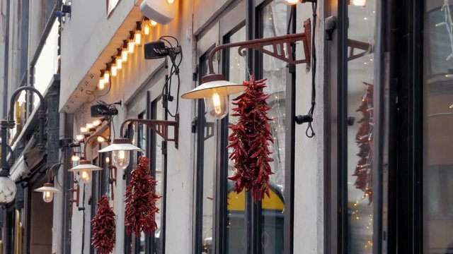 Restaurant in Budapest - door