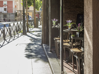 terrace typical to the sun in the city of Madrid