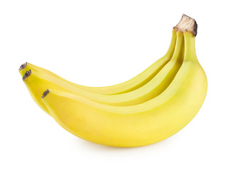 fresh appetizing banana, useful fruit isolated on white