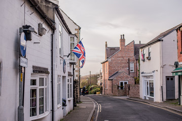 British flag in the city 