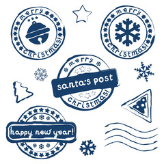 Collection of Christmas postage stamps