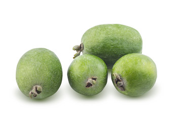 Feijoa is isolated on a white background