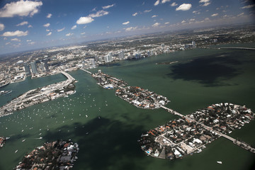 Miami Beach areal view