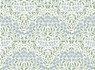 Floral seamless pattern. Modern seamless pattern for interior decoration, wrapping paper, graphic design and textile. Vector illustration. Backgrounds.