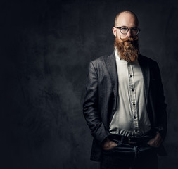 Fototapeta premium A man dressed in a suit.