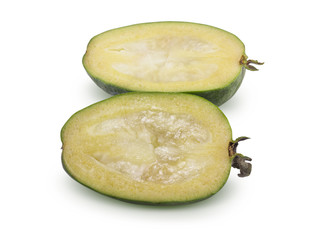 Feijoa is isolated on a white background