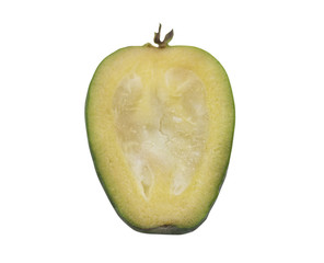 Feijoa is isolated on a white background