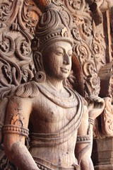 Carving at Sanctuary of Truth Pattaya Thailand