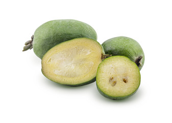Feijoa is isolated on a white background