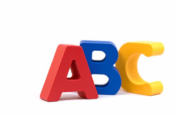 Holzbuchstaben, A, B, C