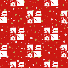 Seamless Christmas Gift Box Present Pattern