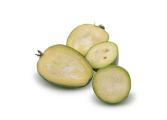 Feijoa is isolated on a white background