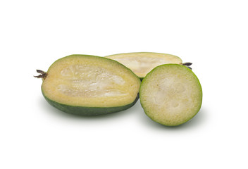 Feijoa is isolated on a white background