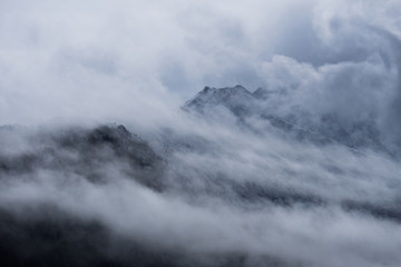 Clouds in the alps