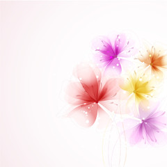 vector background with flowers