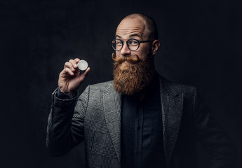 A man dressed in a suit.