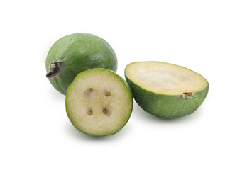 Feijoa is isolated on a white background