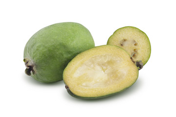 Feijoa is isolated on a white background