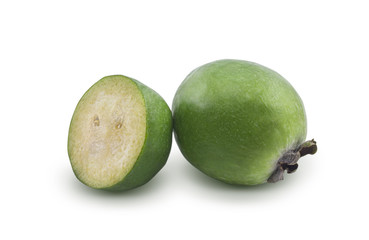 Feijoa is isolated on a white background