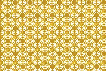 background of golden christmas snowflake on white