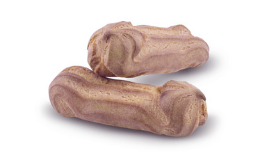Eclairs are isolated on a white background