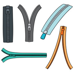 Obraz premium vector set of zip