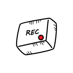 multimedia media button icon doodle sketch cartoon