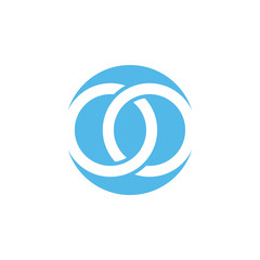 round circle shape style icon logo vector