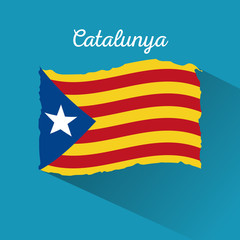 catalonia the national flag europe spain vector illustration