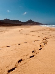 Cofete beach in fuerteventura, Canary islands, Spain