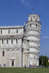 Miracles Square with its famous inclined tower of Pisa
