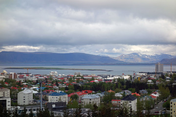 Fototapeta na wymiar Reykjavík - Übersicht der Hauptstadt Islands 