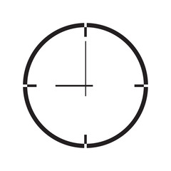 Vector image of a clock symbol for a design