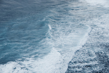 Dramatic sea ocean blue wave background
