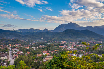 Fototapeta na wymiar Viewpoint and beautiful landscape in luang prabang, Laos.