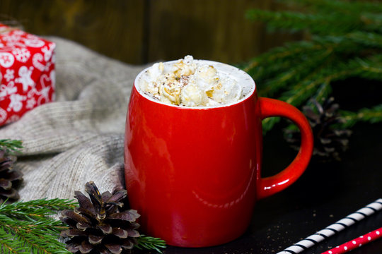 Sweet Homemade cocoa or Hot Chocolate the Holiday.