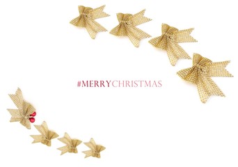 Christmas greeting card isolated on white background (banner)