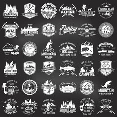 Set of extreme adventure badges. Concept for shirt or logo, print, stamp or tee.