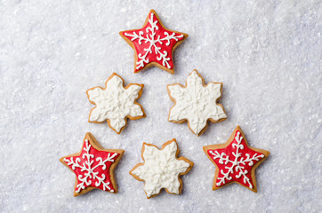 Red and White Christmas Cookies