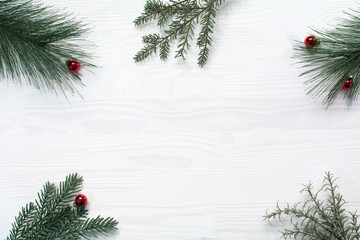Christmas background white flat layout