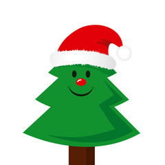 tannenbaum mit weihnachtsmütze