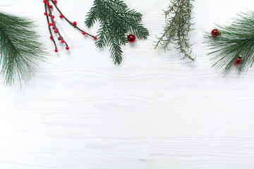Christmas background white flat layout