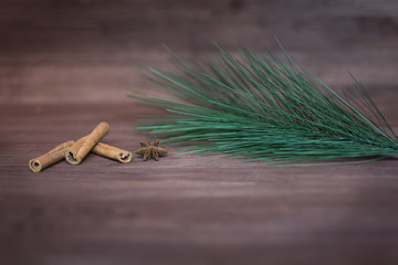 Christmas background brown wooden