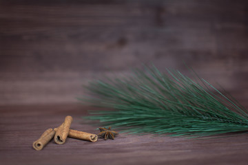 Christmas background brown wooden