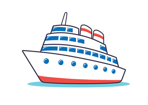 Cruise ship icon.